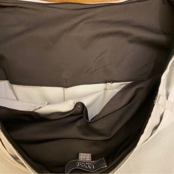 Lysse’ Size Large Florist Wide Leg Crop In Morning Dew Light Green Stretch Pants - Picture 6 of 11